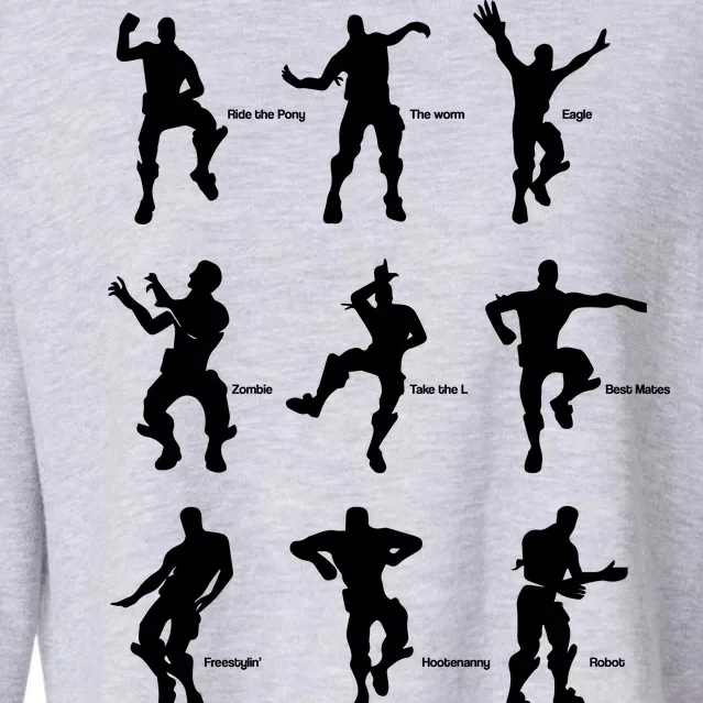 Victory Royale Gamer Dance Moves Cropped Pullover Crew