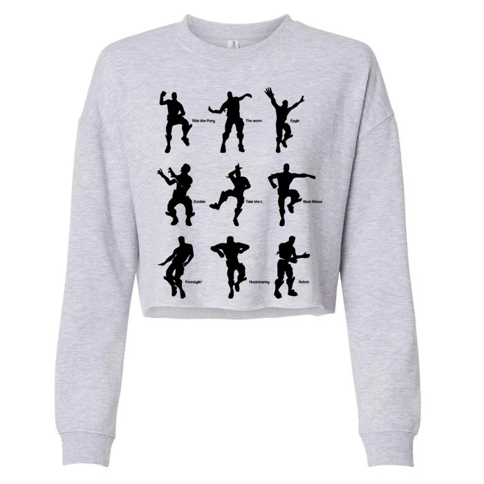 Victory Royale Gamer Dance Moves Cropped Pullover Crew