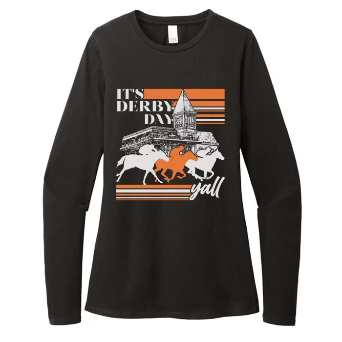 Vintage It's Derby Day Yall Horse Racing Womens CVC Long Sleeve Shirt