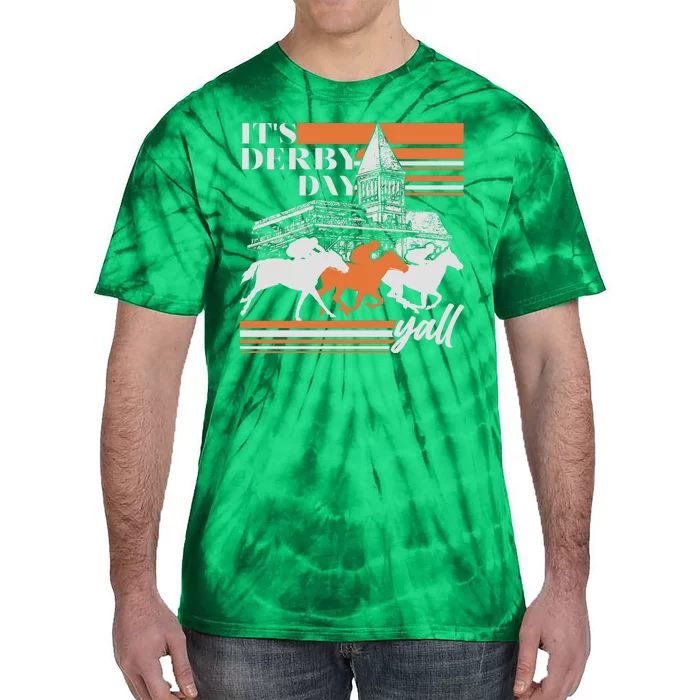 Vintage It's Derby Day Yall Horse Racing Tie-Dye T-Shirt