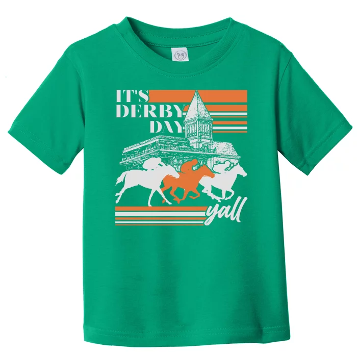 Vintage It's Derby Day Yall Horse Racing Toddler T-Shirt