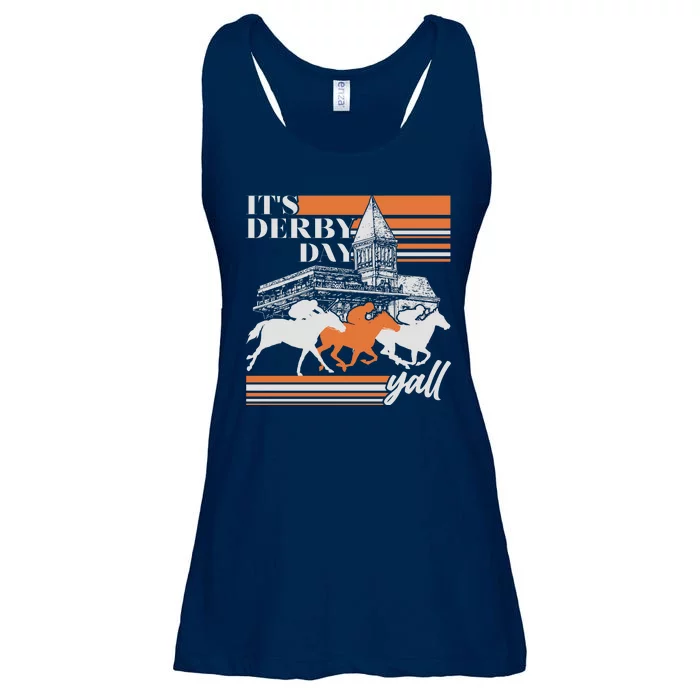 Vintage It's Derby Day Yall Horse Racing Ladies Essential Flowy Tank