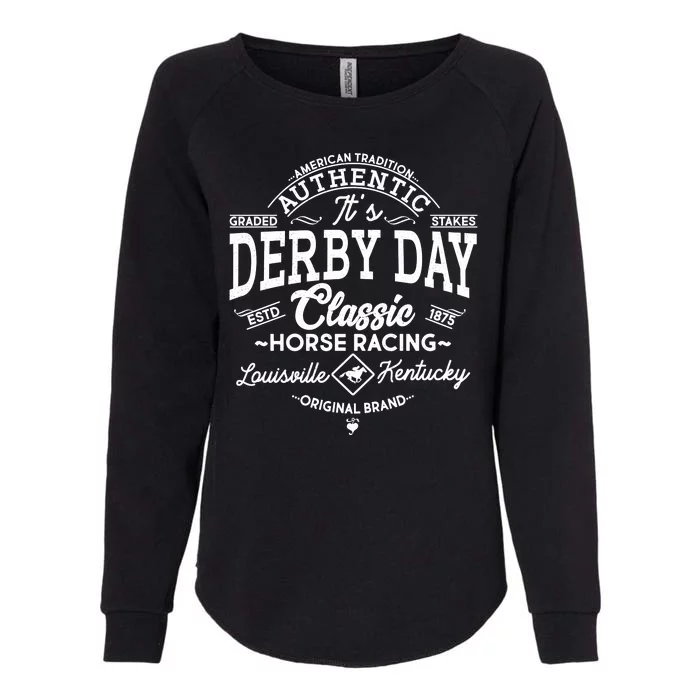 Vintage It's Derby Day Classic Horse Racing Womens California Wash Sweatshirt