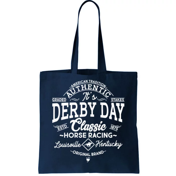 Vintage It's Derby Day Classic Horse Racing Tote Bag