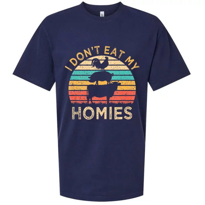 Vegetarian I Dont Eat My Homies Funny Vegan Retro Sueded Cloud Jersey T-Shirt