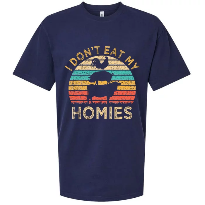 Vegetarian I DonT Eat My Homies Funny Vegan Retro Sueded Cloud Jersey T-Shirt