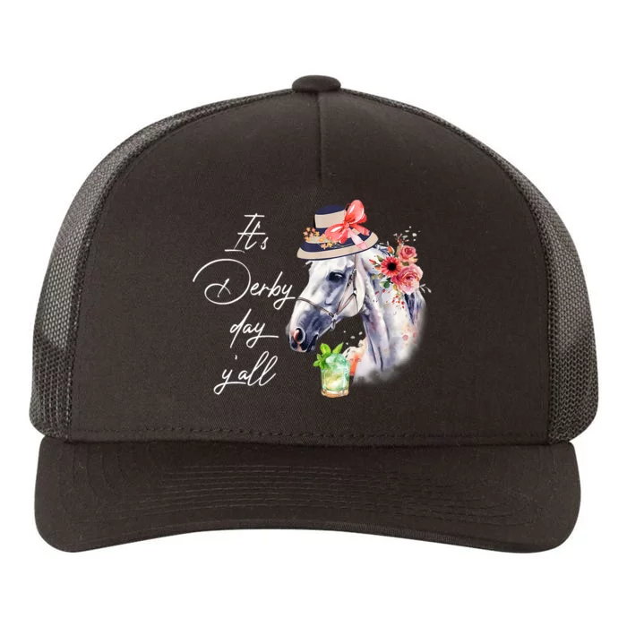 Vintage Its Derby 150 Yall 150th Horse Racing Derby Day 2024 Yupoong Adult 5-Panel Trucker Hat