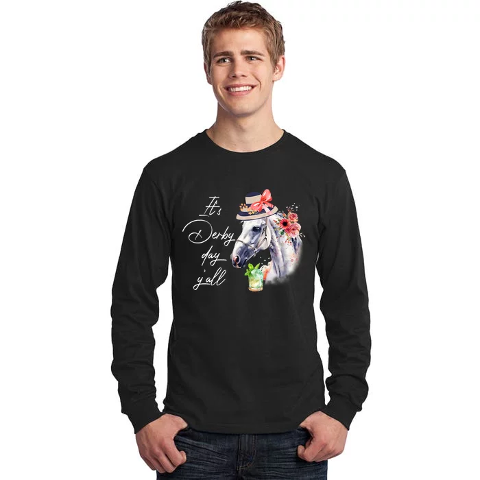 Vintage Its Derby 150 Yall 150th Horse Racing Derby Day 2024 Tall Long Sleeve T-Shirt