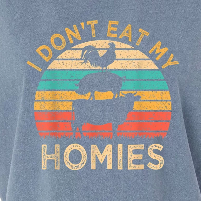 Vegan I Dont Eat My Homies Vegetarian Gift Cool Gift Garment-Dyed Women's Muscle Tee