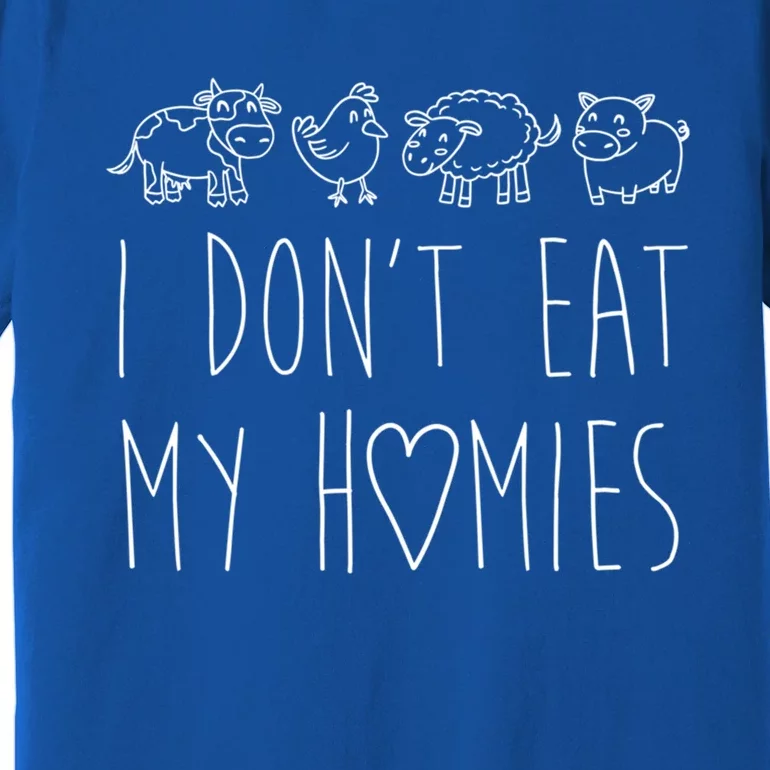 Vegan I Dont Eat My Homies Vegetarian Funny Gift Premium T-Shirt