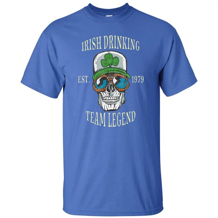 Vintage Irish Drinking Team Lucky Skull Legend Tall T-Shirt