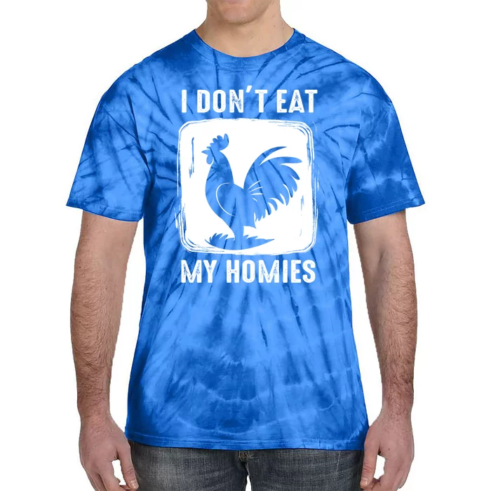 Vegetarian I Dont Eat My Homies Funny Vegan Retro Cute Gift Tie-Dye T-Shirt