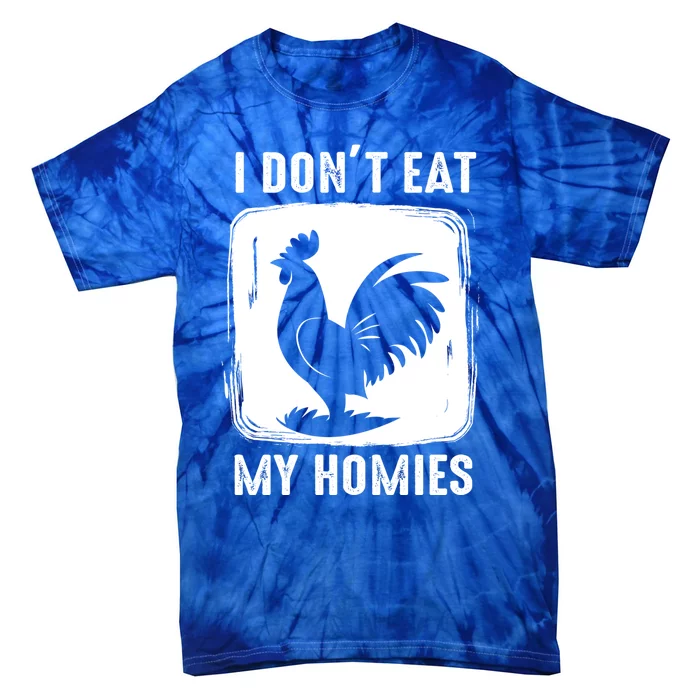 Vegetarian I Dont Eat My Homies Funny Vegan Retro Cute Gift Tie-Dye T-Shirt