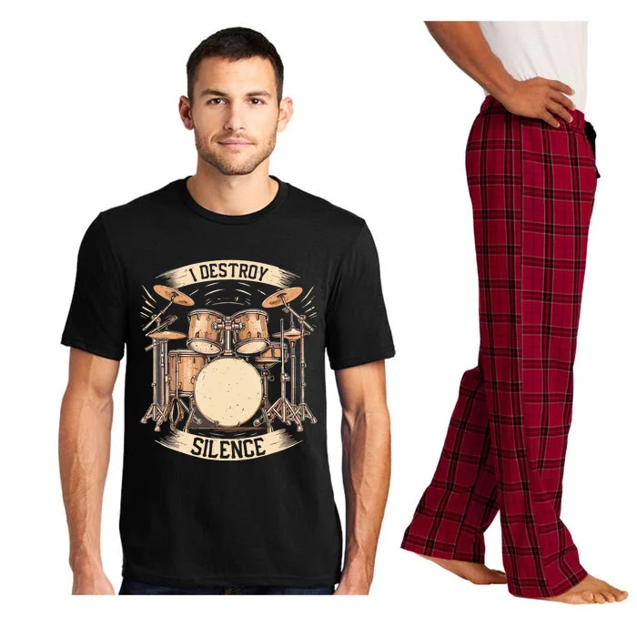 Vintage I Destroy Silence Drummer Teei Destroy Silence Drum Pajama Set