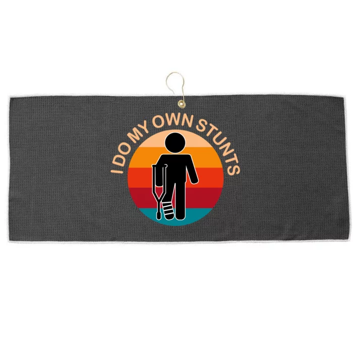 Vintage I Do My Own Stunts Get Well Gift Funny Injury Leg Large Microfiber Waffle Golf Towel