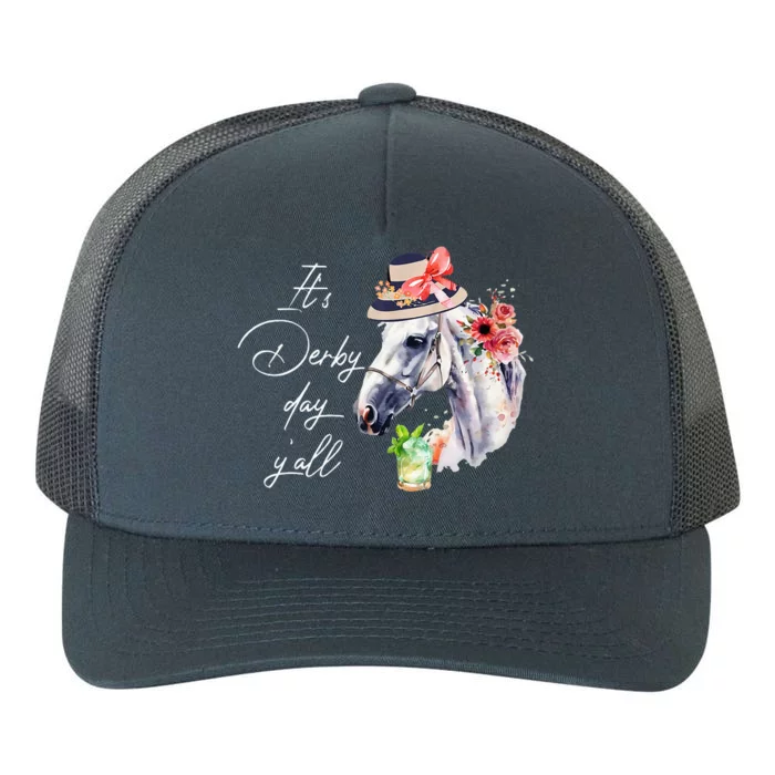 Vintage Its Derby 150 Yall 150th Horse Racing Derby Day 2024 Yupoong Adult 5-Panel Trucker Hat