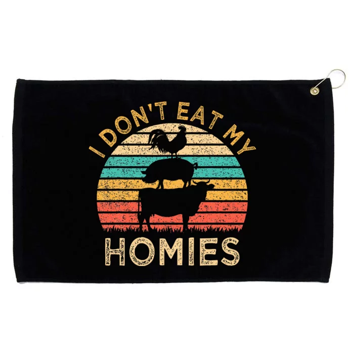 Vegetarian I DonT Eat My Homies Grommeted Golf Towel