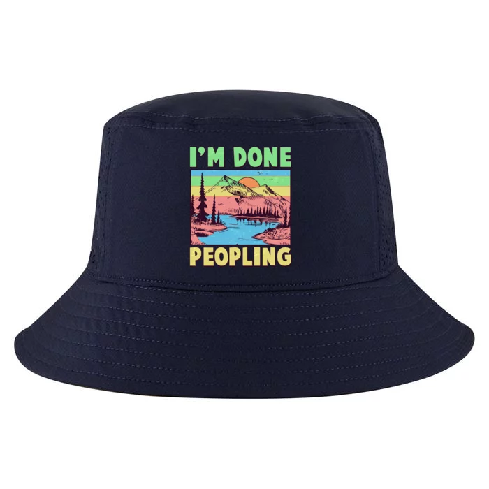 Vintage I'm Done Peopling Great Outdoors Nature Camping Fan Cool Comfort Performance Bucket Hat