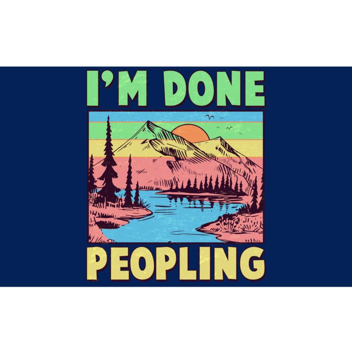 Vintage I'm Done Peopling Great Outdoors Nature Camping Fan Bumper Sticker