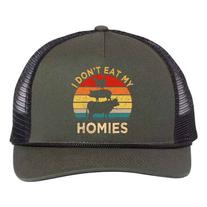 Vegetarian I DonT Eat My Homies | Turkey Day Thanksgiving Retro Rope Trucker Hat Cap