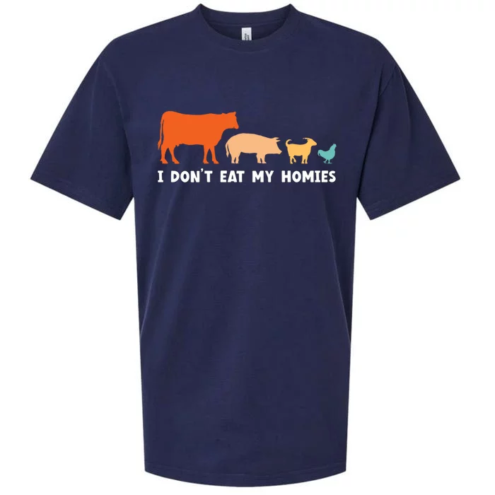 Vegan I Dont Eat My Homies Funny Vegetarian Gift Sueded Cloud Jersey T-Shirt