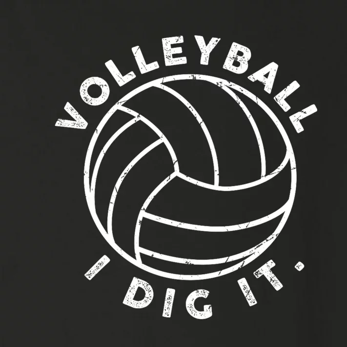 Volleyball I Dig It Funny Toddler Long Sleeve Shirt