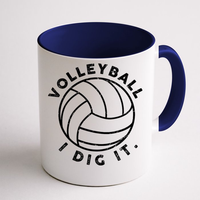 Volleyball I Dig It Funny Front & Back Coffee Mug