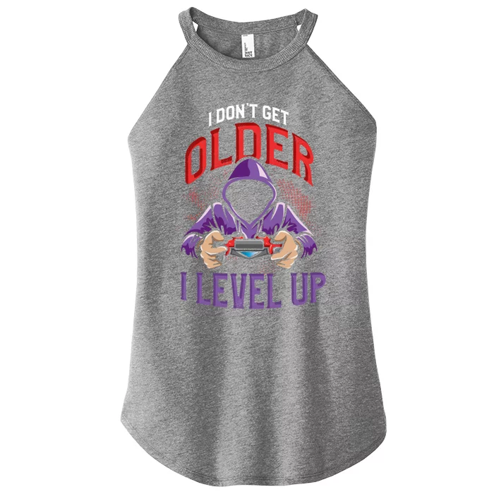 Vintage I Dont Get Older I Level Up Gamer Birthday Gift Women’s Perfect Tri Rocker Tank