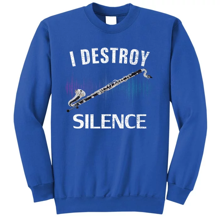 Vintage I Destroy Silence Bass Clarinet Funny Orchestra Gift Sweatshirt