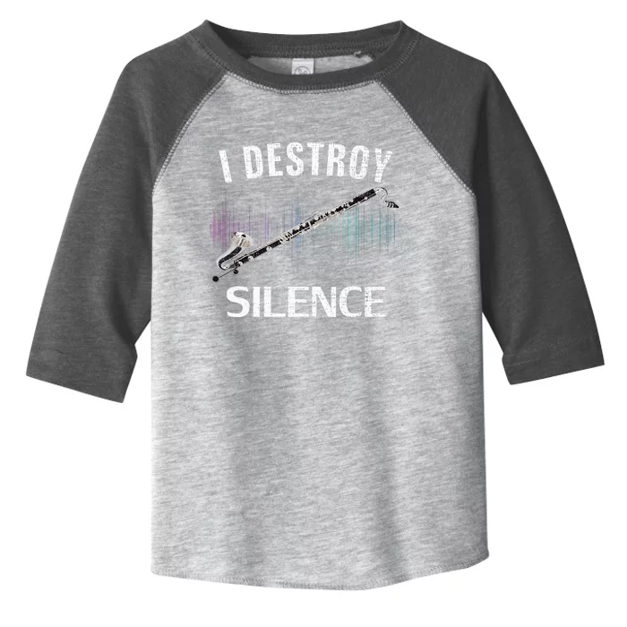 Vintage I Destroy Silence Bass Clarinet Funny Orchestra Gift Toddler Fine Jersey T-Shirt