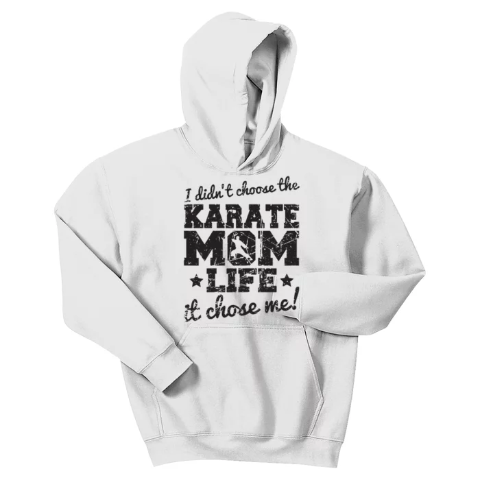 Vintage I Didnt Choose The Karate Mom Life It Chose Me Kids Hoodie