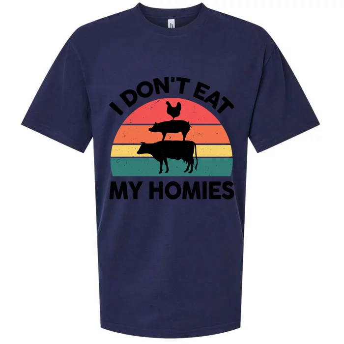 Vegangiftgift I Dont Eat My Homies Vegetarian Funny Cute Gift Sueded Cloud Jersey T-Shirt