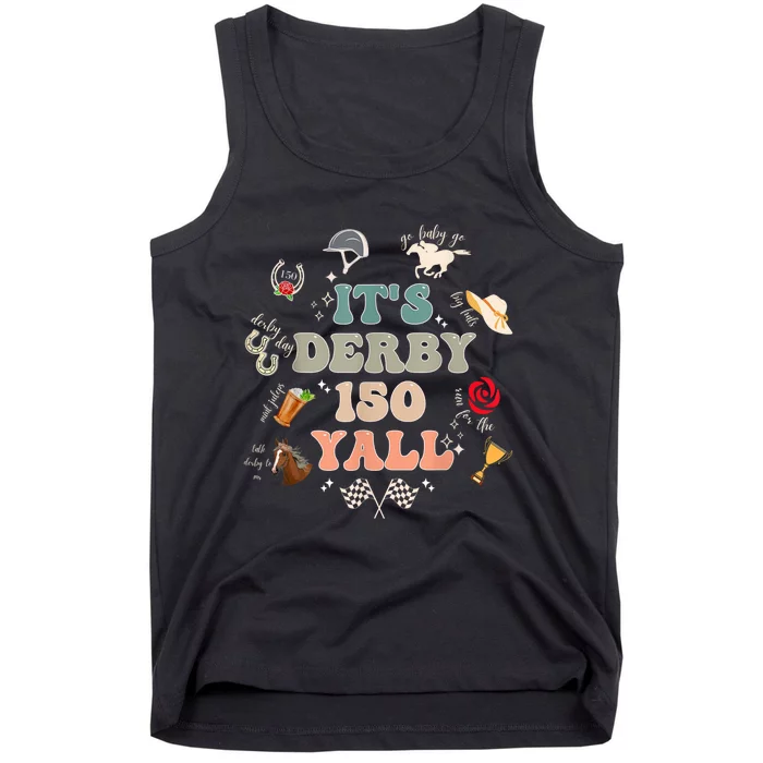 Vintage ItS Derby 150 Yall 150th Horse Racing Ky Derby Day Tank Top