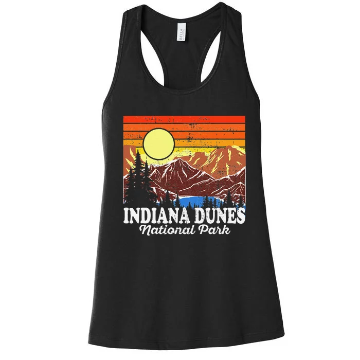 Vintage Indiana Dunes National Park Souvenir Women's Racerback Tank