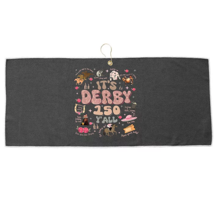 Vintage ItS Derby 150 Yall 150th Horse Racing Ky Derby Day Large Microfiber Waffle Golf Towel