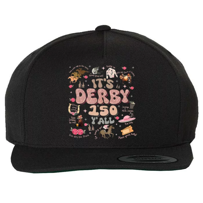 Vintage ItS Derby 150 Yall 150th Horse Racing Ky Derby Day Wool Snapback Cap