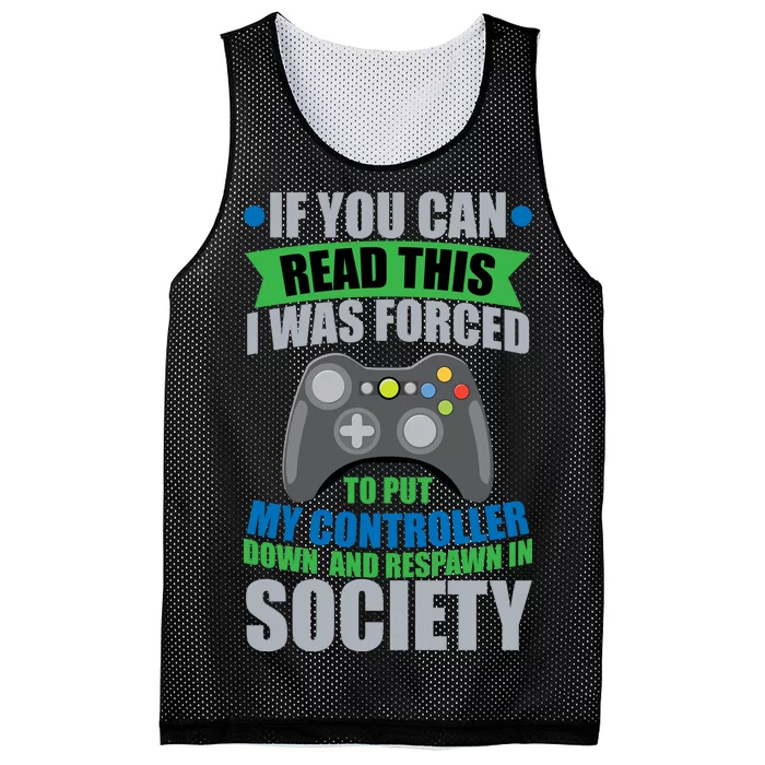 Video Game Respawn In Society Mesh Reversible Basketball Jersey Tank