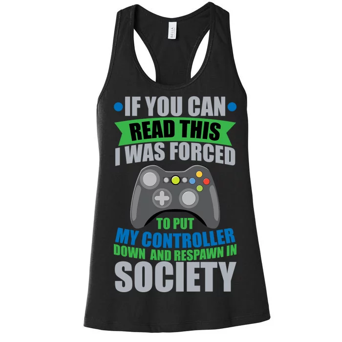 Video Game Respawn In Society Women's Racerback Tank