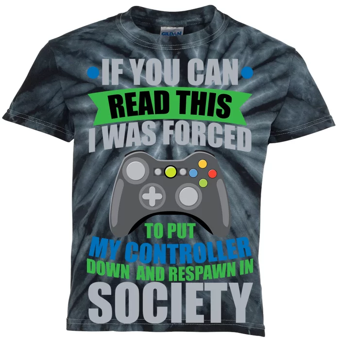 Video Game Respawn In Society Kids Tie-Dye T-Shirt