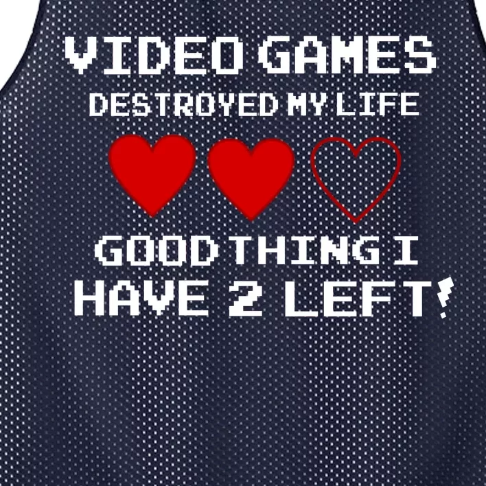 Video Games Destroyed My Life Mesh Reversible Basketball Jersey Tank