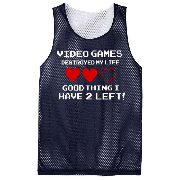 Video Games Destroyed My Life Mesh Reversible Basketball Jersey Tank