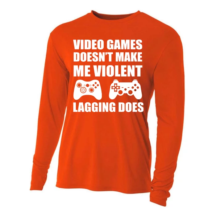 Video Games Doesn't Make Me Violent Lagging Does Cooling Performance Long Sleeve Crew