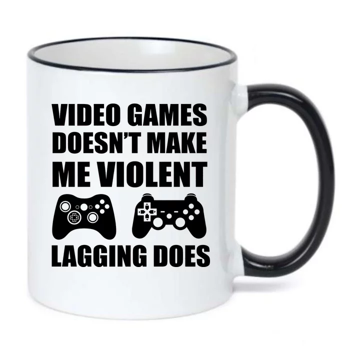 Video Games Doesn't Make Me Violent Lagging Does Black Color Changing Mug