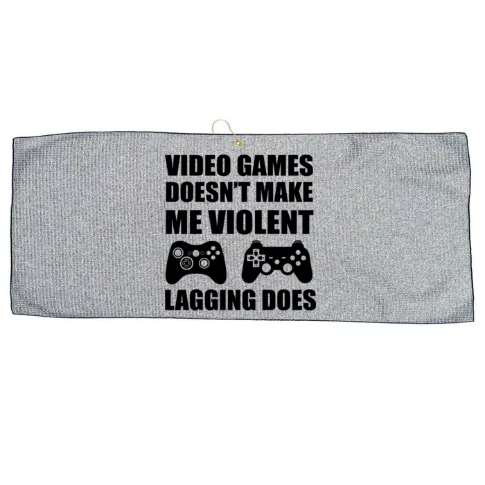 Video Games Doesn't Make Me Violent Lagging Does Large Microfiber Waffle Golf Towel