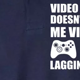 Video Games Doesn't Make Me Violent Lagging Does Softstyle Adult Sport Polo