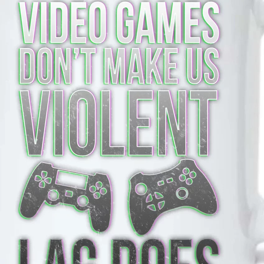 Video Games Doesn't Make Me Violent Lagging Does Gamer Black Color Changing Mug