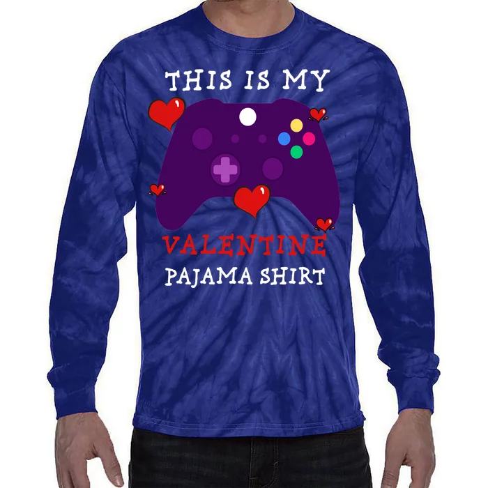 Video Games This Is My Valentine Pajama Tie-Dye Long Sleeve Shirt