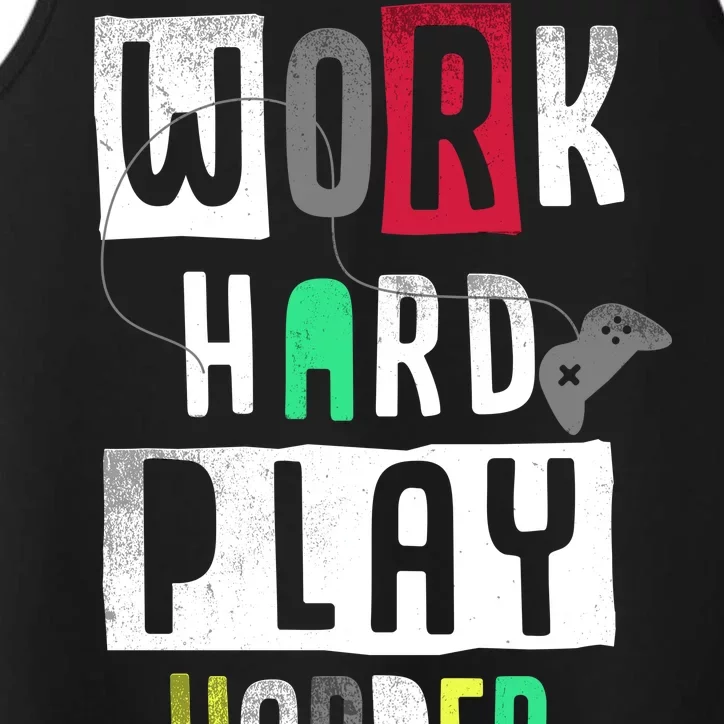 Video Games Work Hard Play Harder Gamer Performance Tank