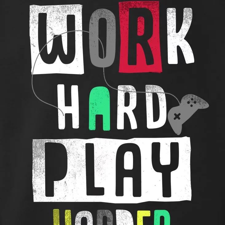 Video Games Work Hard Play Harder Gamer Toddler Hoodie