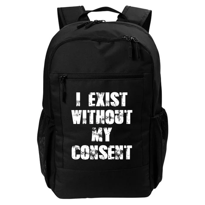 Vintage I Exist Without My Consent Funny Meme Frog Daily Commute Backpack